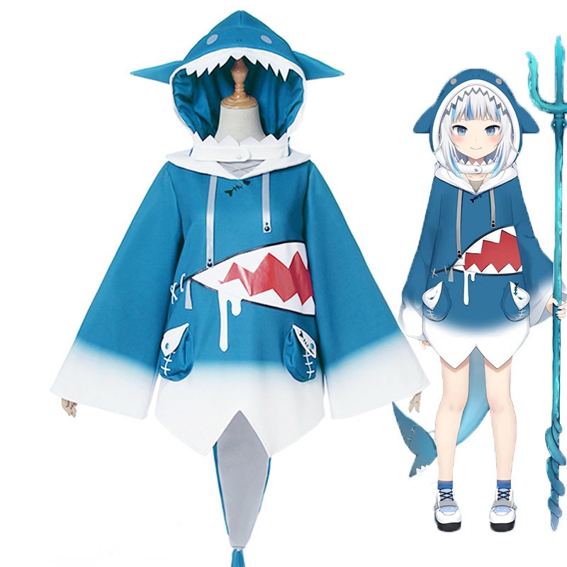 Pijama De Anime Con Forma De Tiburón Para Mujer, Monos De Di