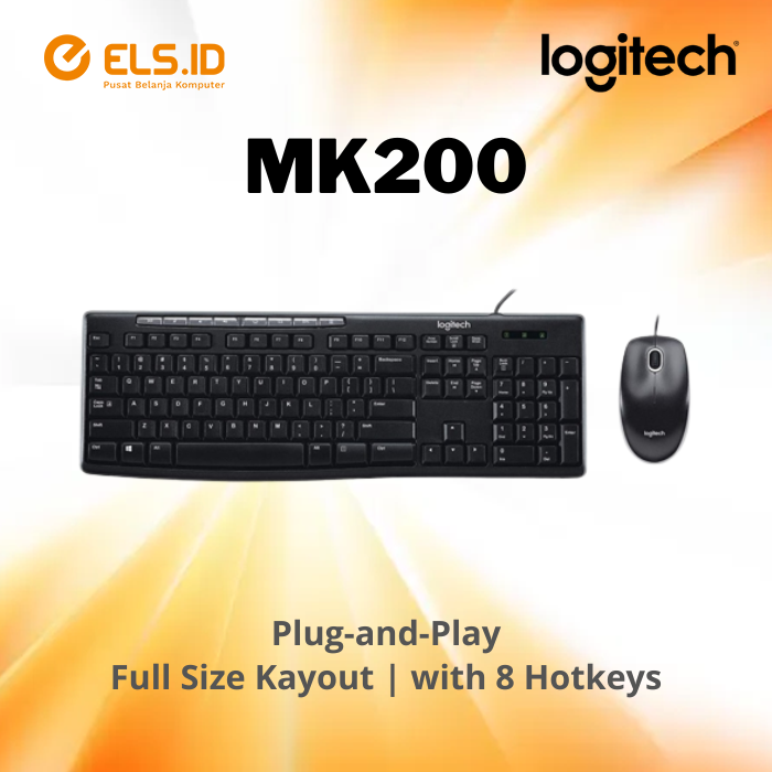 Teclado logitech outlet mk200