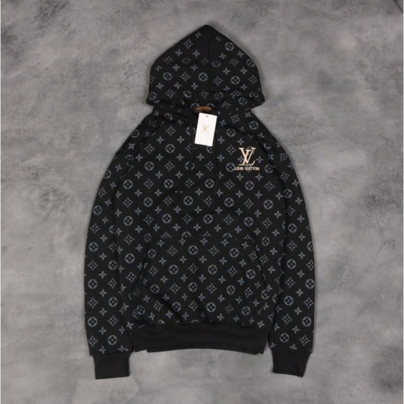 Sudadera supreme louis online vuitton negra