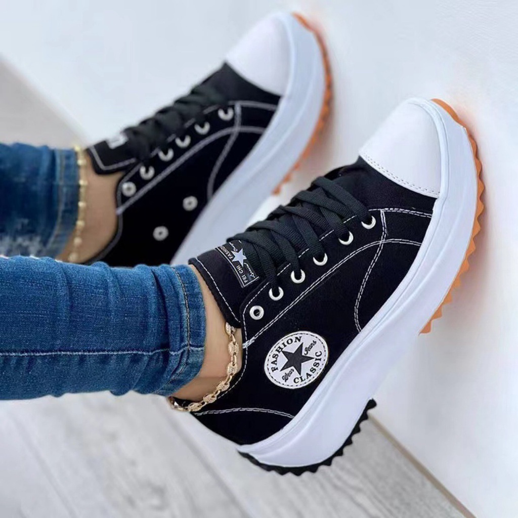 Star Mujeres Zapatos Deportivos Plataforma De Moda Zapatillas De