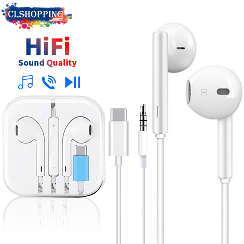 Auriculares USB C, auriculares USB tipo C, auriculares con cable,  cancelación de ruido magnética con micrófono para iPhone 15 Pro Max Plus,  iPad Pro