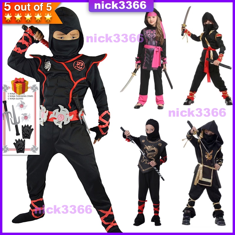 Spooktacular Creations Disfraz de ninja de lujo para niños, disfraz de  ninja de Halloween