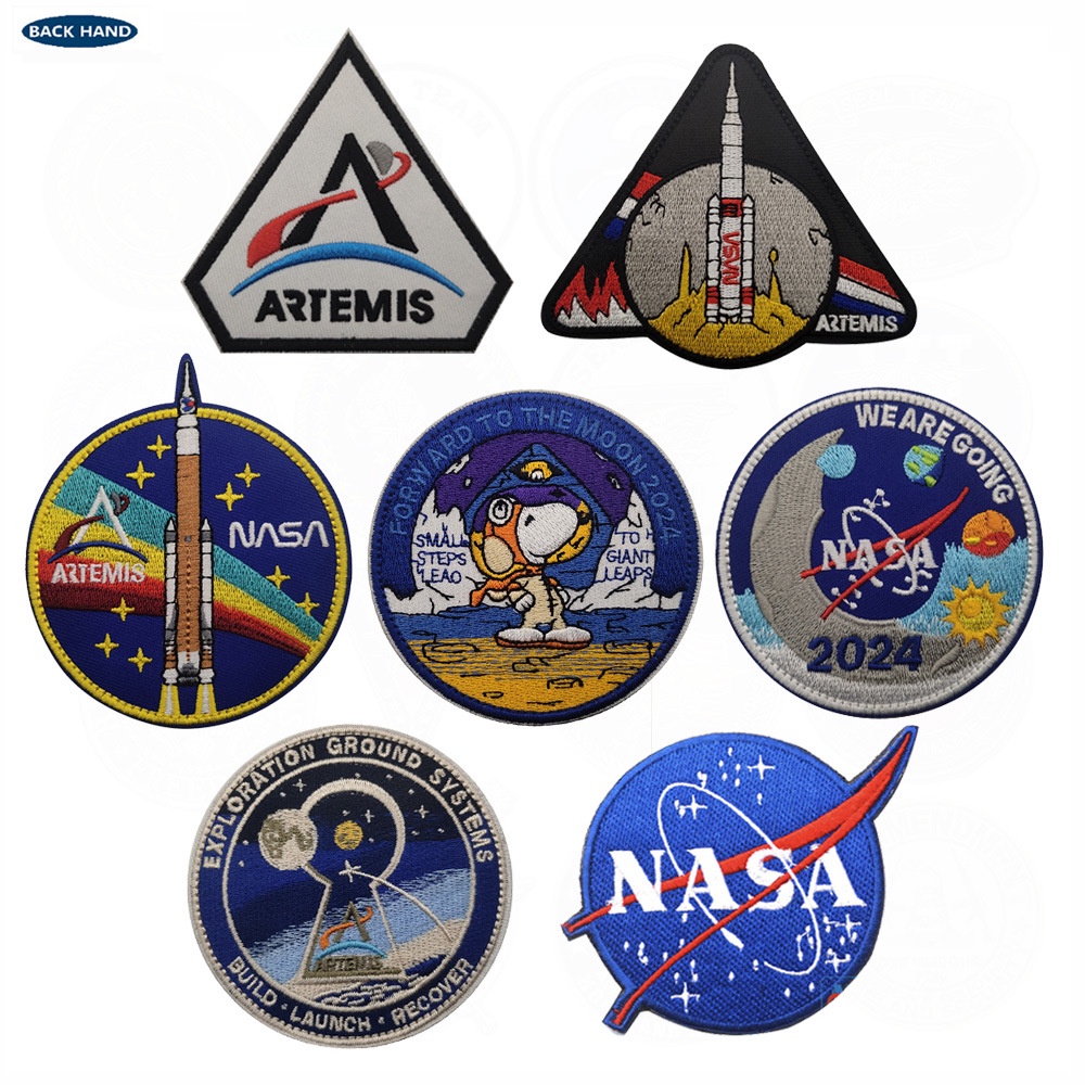 Parche De Batalla Espacial Nasa To The Moon 2024 Proyecto Artemis Brazalete  De Velcro