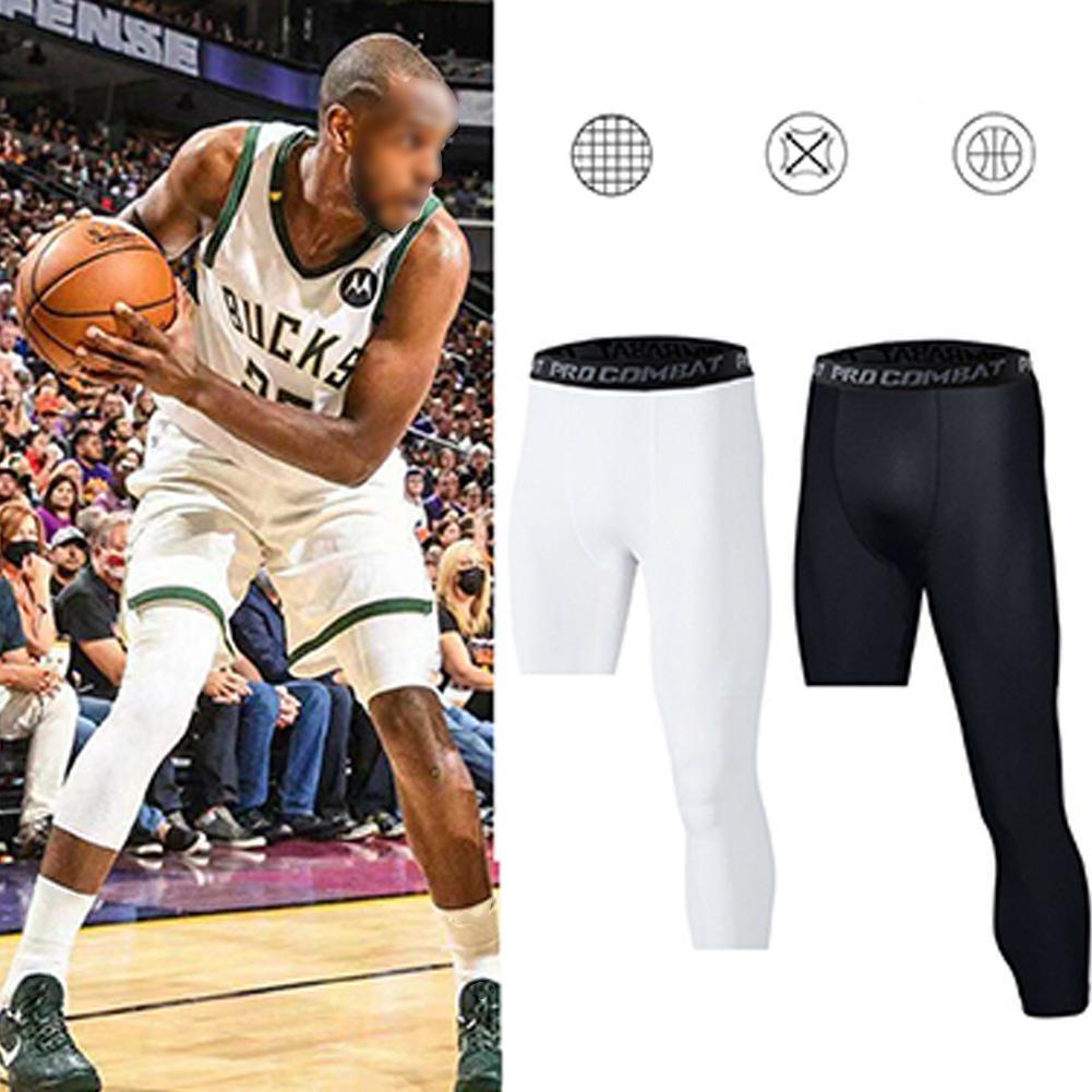 SONECHOKI-pantalones de compresión hasta la pantorrilla para hombre, mallas  de baloncesto sólidas, pantalones de entrenamiento