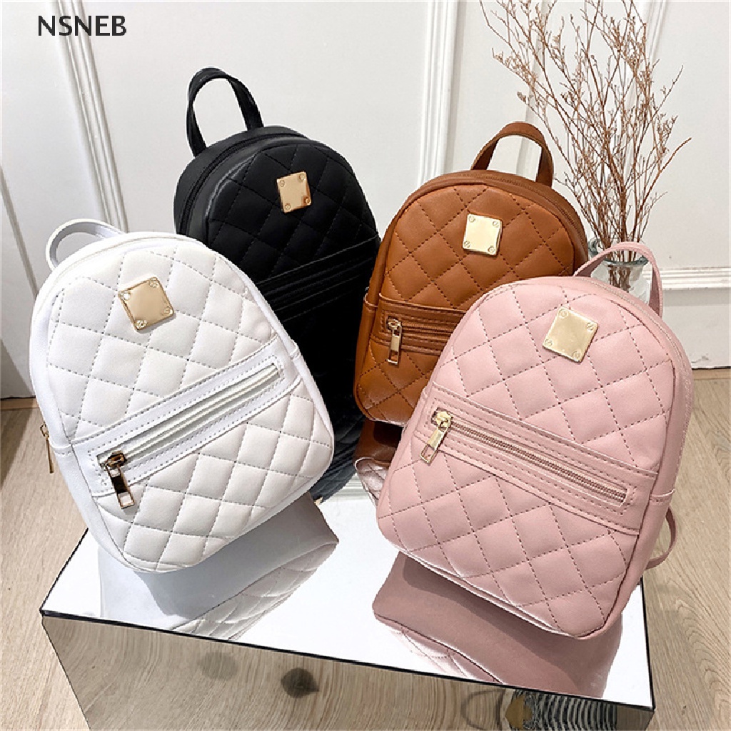 NSNEB] Mini Mochila Pequeña De Cuero PU Para Mujer , Bolsa Multifunción  Para Teléfono , Bolsas Escolares QQW