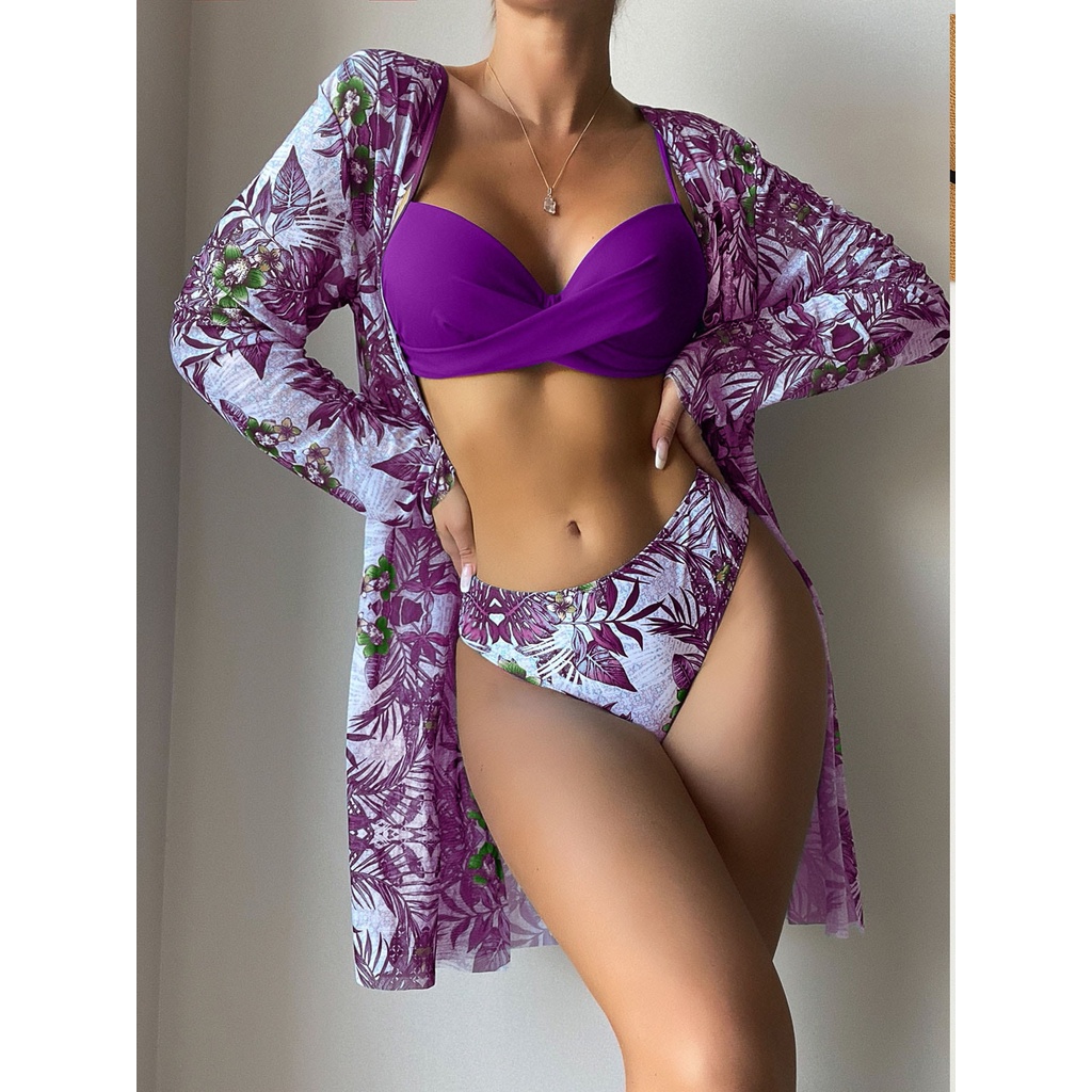 Bikini Tres Piezas Traje De Baño Nuevo Femenino Conjunto De Bikinis Push up  Mujeres Natación Para Las Trajes