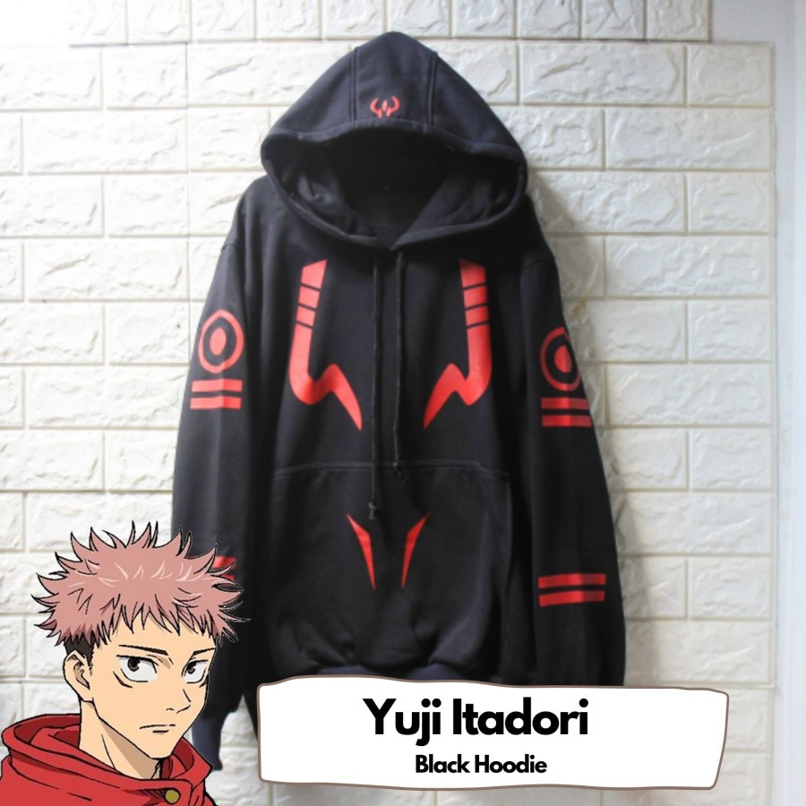 Chaqueta con capucha Yuji Itadori negro - chaqueta Casual Jujutsu kaisen |  Shopee Colombia