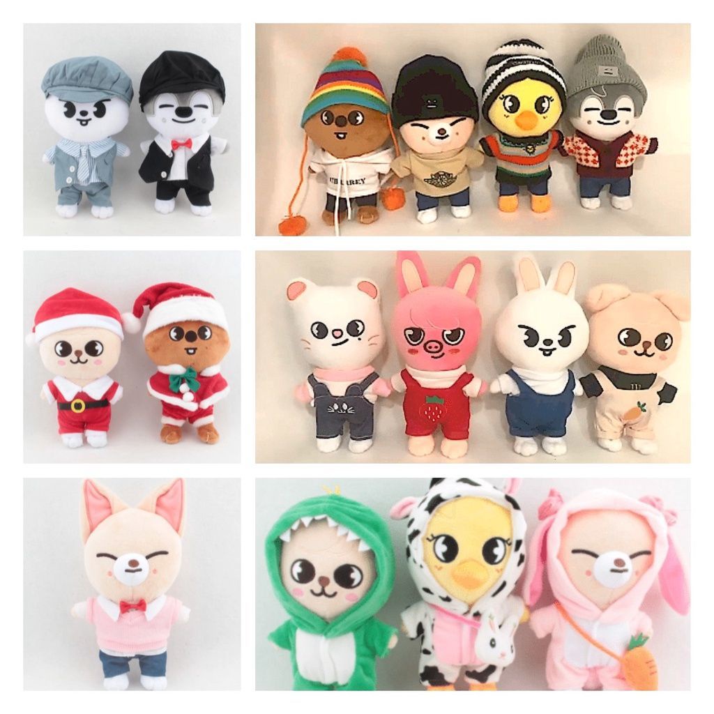 20cm Stray kids Skzoo Peluche Juguetes Ropa Skz Plushie 20cm De Muñecas  Jiniret/Wolf Chan/Leebit/DWAEKKI/HAN Quokka/BbokAri/PuppyM/FoxI.Ny