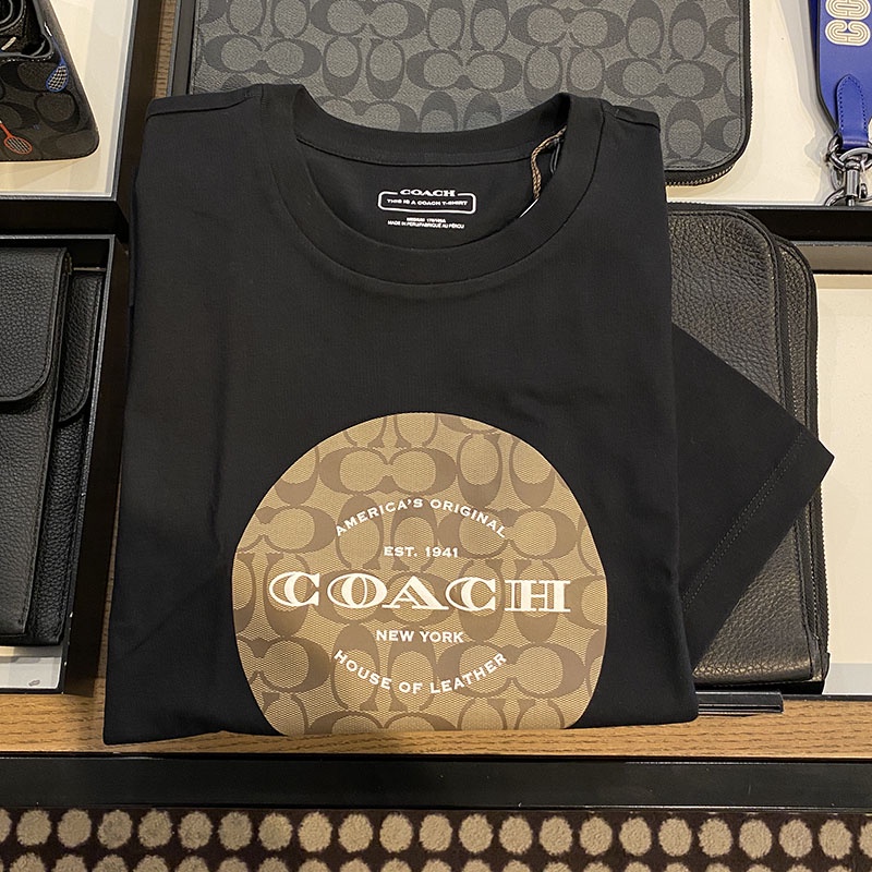 Coach Manga Corta Con Logotipo Estampado Cuello Redondo Para