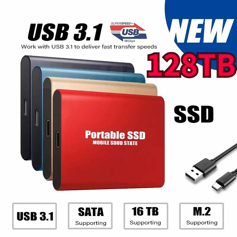 Nuevo SSD Portátil 1TB 2TB 8TB 16TB 30TB 60TB 128TB Disco Duro