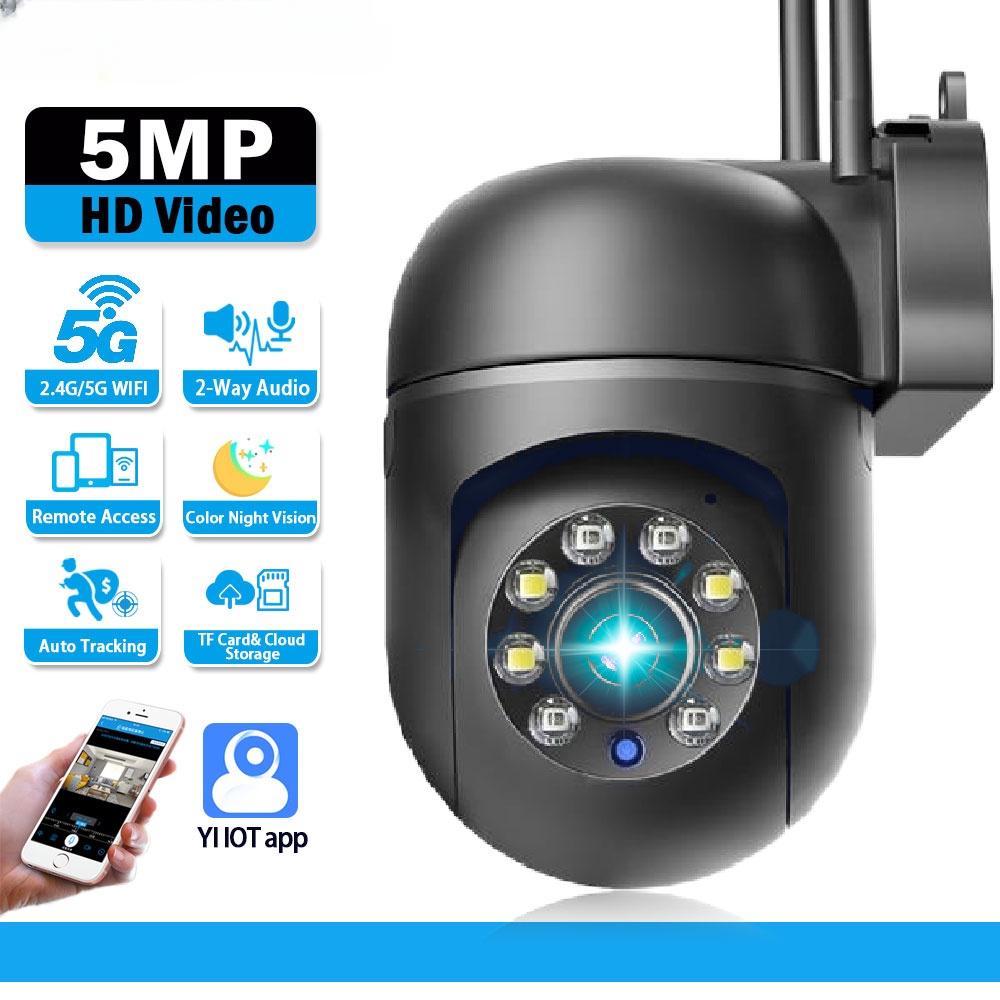 YI 1080p camara de seguridad IP con visión nocturna, audio 2 vías