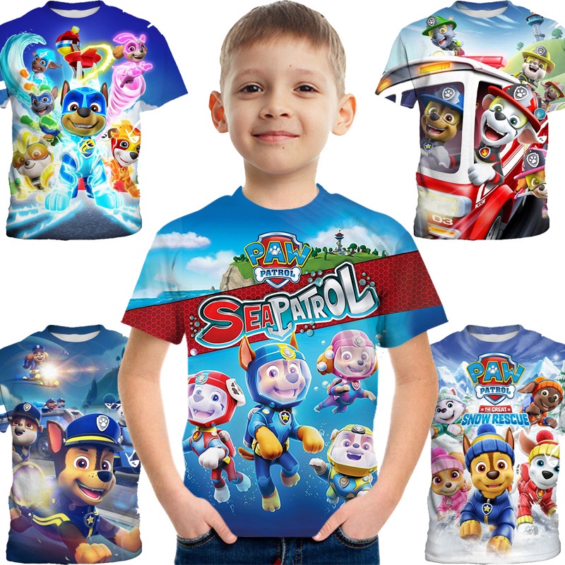 Playera Paw Patrol manga corta para niña