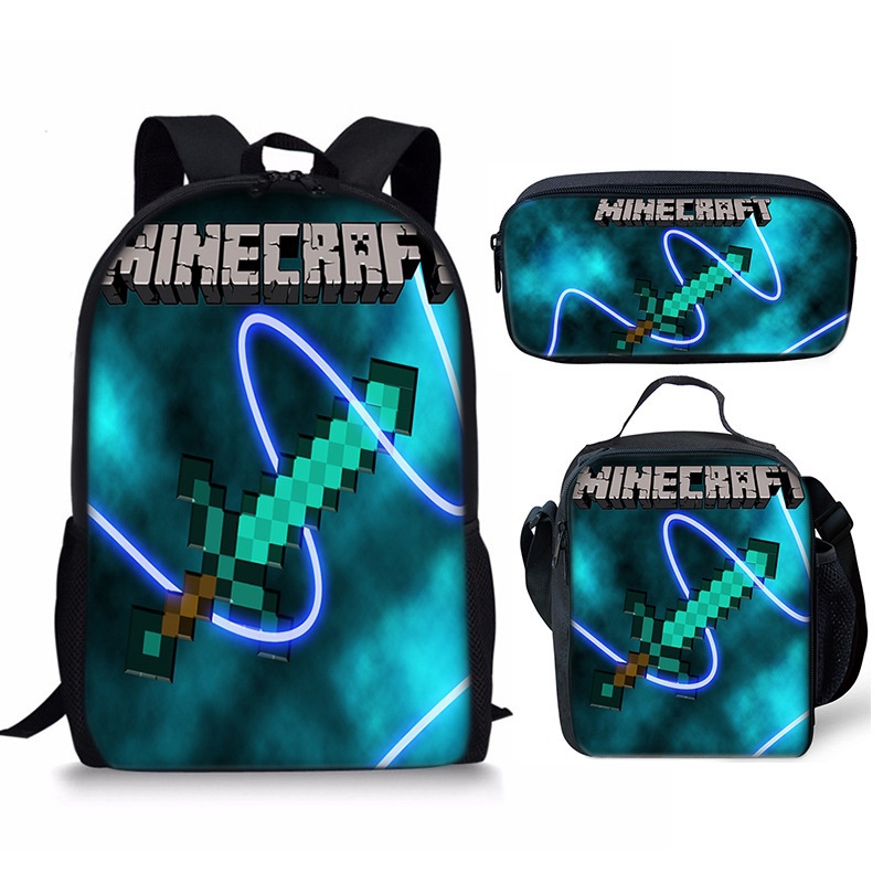 Juego de mochila Minecraft para niños Minecraft 4 piezas