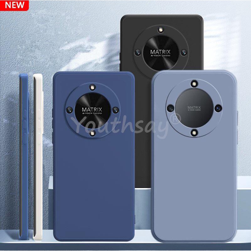 Funda Silicona Líquida Azul Huawei Honor Magic 5 Lite 5g Diseño