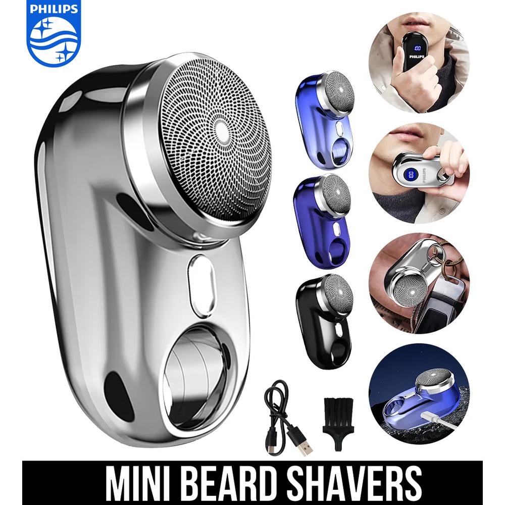 Mini afeitadora portátil para hombres Electric Razor USB recargable de  bolsillo tamaño Beard Trimmer