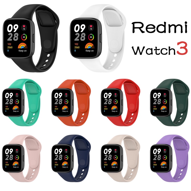 correa silicona xiaomi redmi watch 3 - varios colores - cierre clip