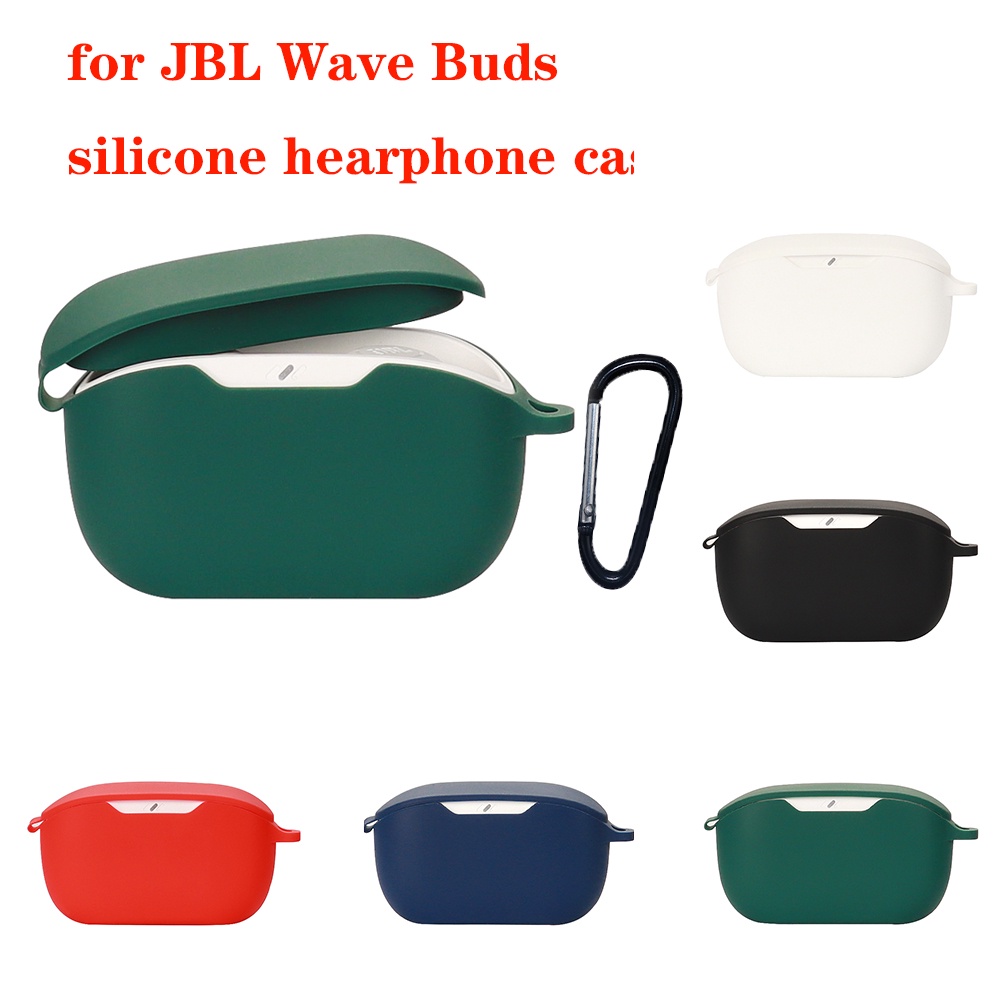 Funda de silicona para JBL Wave 300 TWS, cubierta con anillo, anticaída, a  prueba de golpes, funda protectora para auriculares, accesorios para caja  de auriculares