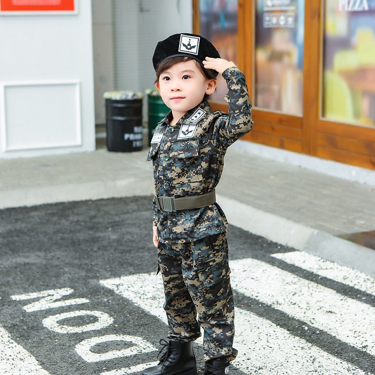 Disfraz De Halloween Ni os Uniforme Militar Jard n De Infantes