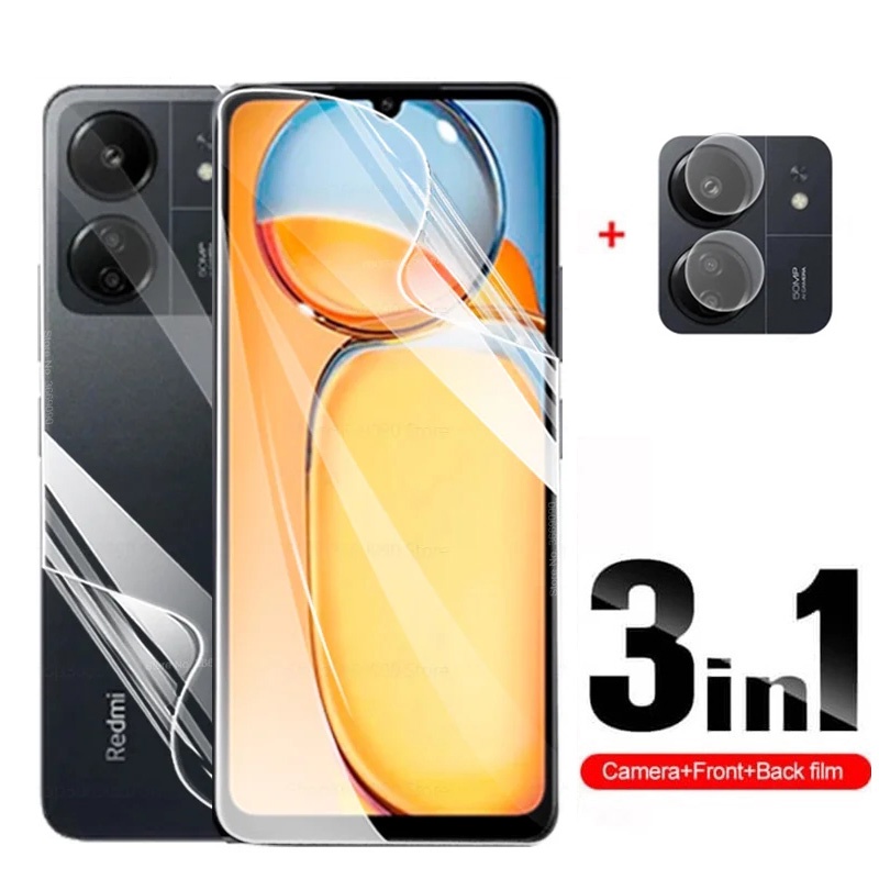 5 En 1 Para Xiaomi Redmi Note 12/Pro Plus + Funda Transparente Para  Teléfono + 2 Piezas De Cerámica Suave Mate Todo Vidrio Templado Película De  Lente De Cámara