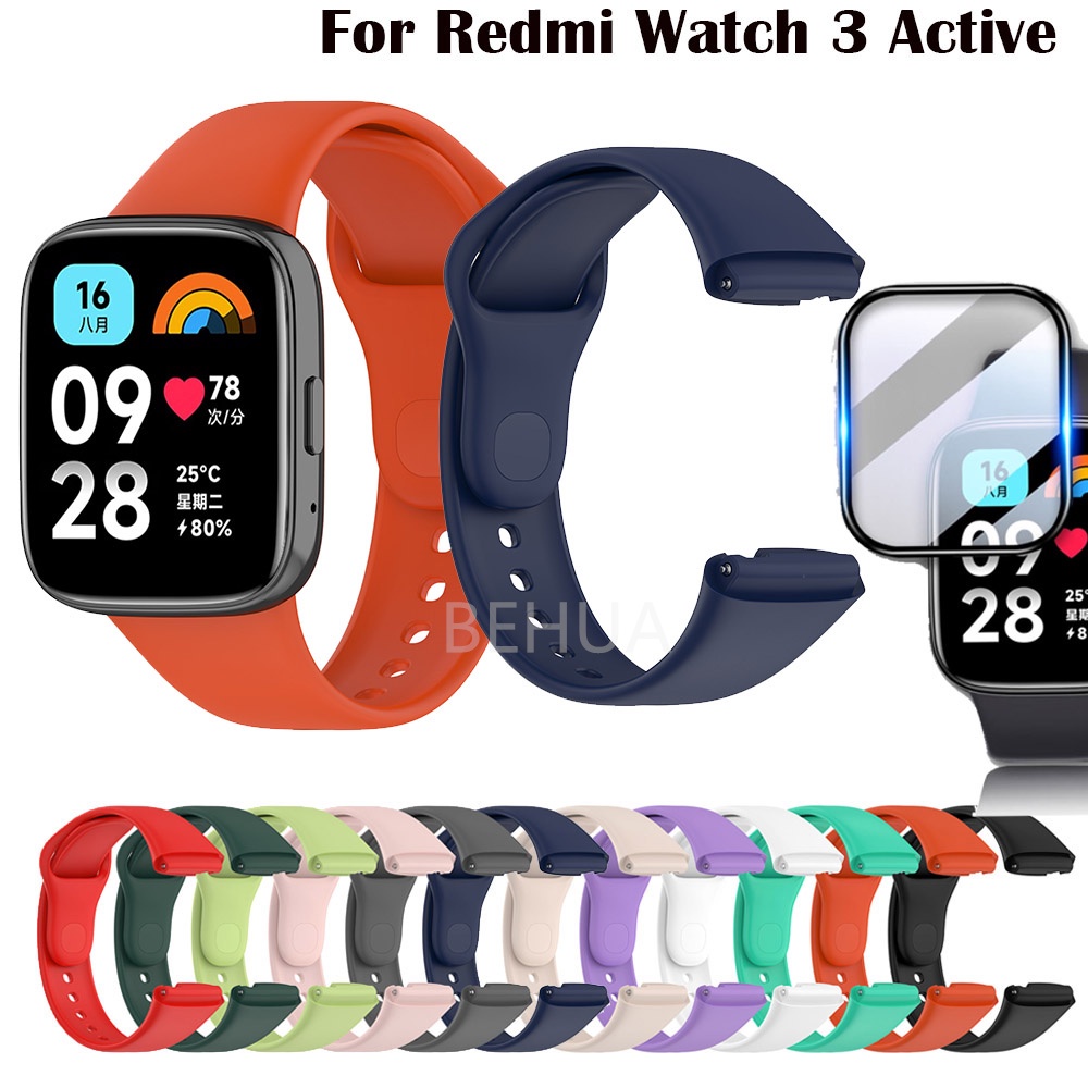 Redmi Watch 3 / 3 Active / 3 Lite Correa De Silicona Pulsera Reloj  Inteligente Reemplazo Protector De Pantalla Película
