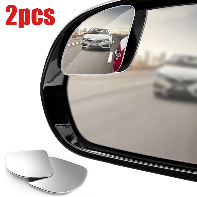 1 par de espejos de coche, espejo de punto ciego convexo de gran angular  ajustable de 360 grados, espejo retrovisor para motocicleta, accesorios para