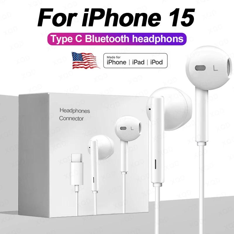 Auriculares Para Apple EarPods Enchufe USB-C Auriculares con cable  Auriculares Para iPhone 15 Series