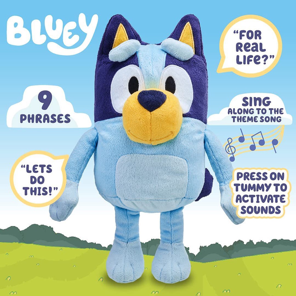 30cm Cartoon Bluey Talking Peluche Música Muñeca De Niños Interactivo