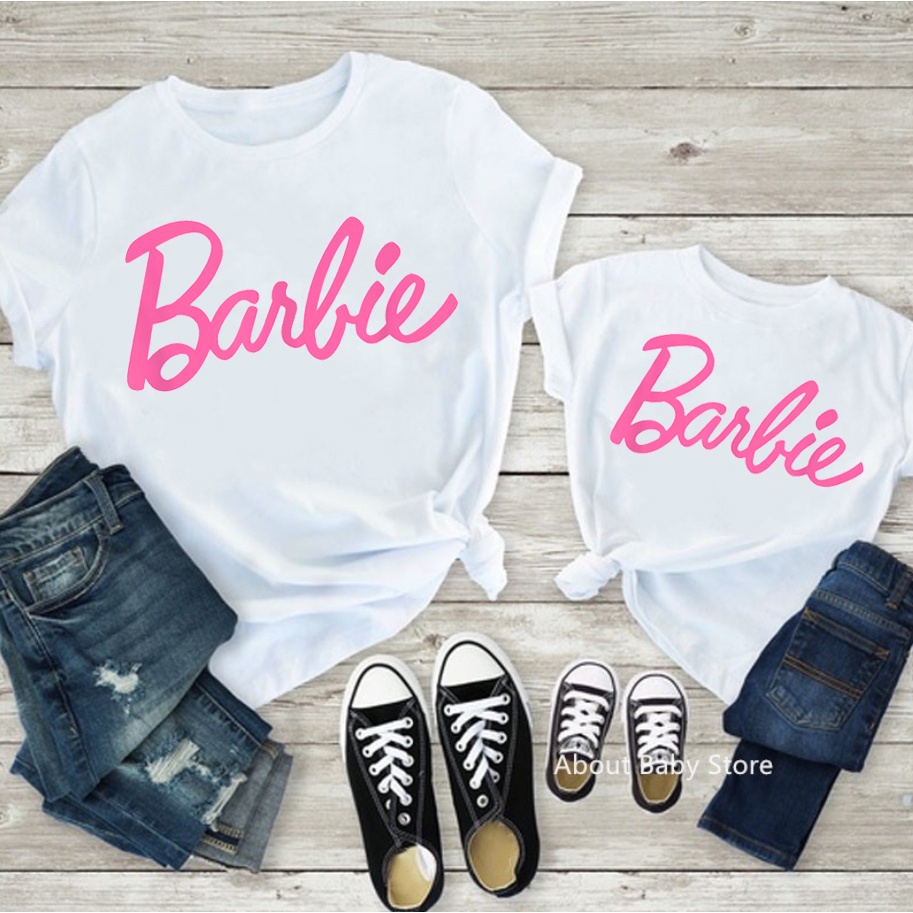 Camiseta Barbie familiar para mamá, papá, niño y niña. Camiseta igual para  madre e hija, padre e hijo, para toda la familia.